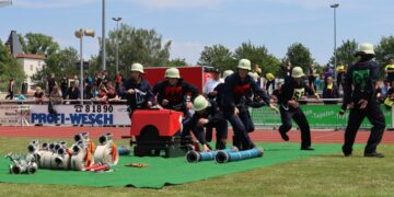 Leidenschaft für Feuerwehrwettbewerbe in Böblingen / Deutsche Feuerwehr-Meisterschaften vom 10. bis 13. Juli: Löschangriff und Staffellauf